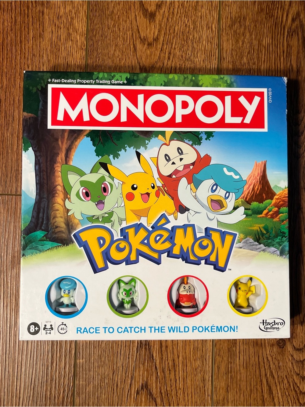 Hasbro Gaming Monopoly Pokemon Sprigatito Fuecoco Quaxly Pikachu Board Game